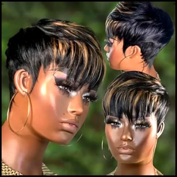 Human Hair Pixie Wig Glueless Layered Curly Short Brazilian Virgin Daily Use main image 3